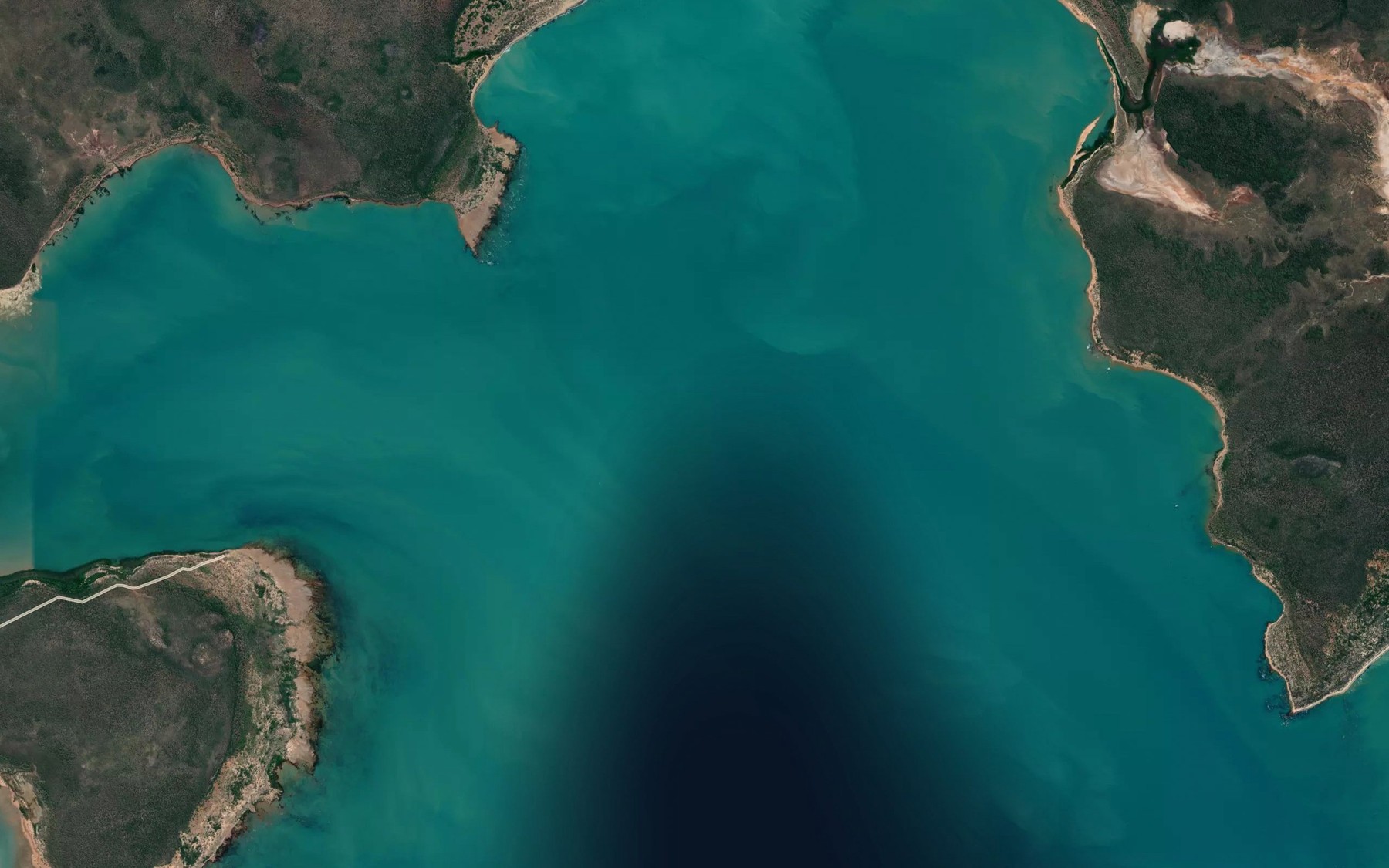 Satellite map of the Charlie Bush Bay