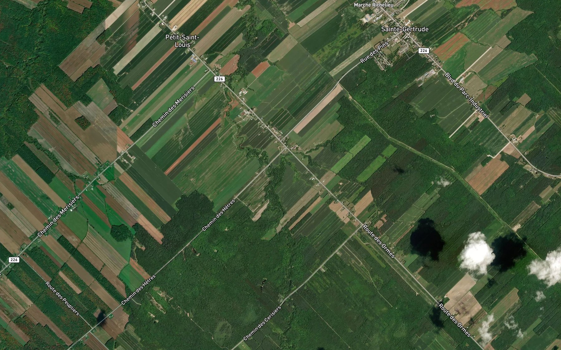 Satellite map of the Ruisseau Oscar-Provencher