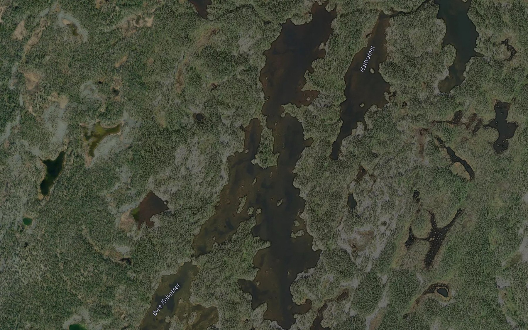 Satellite map of the Kolvatnet