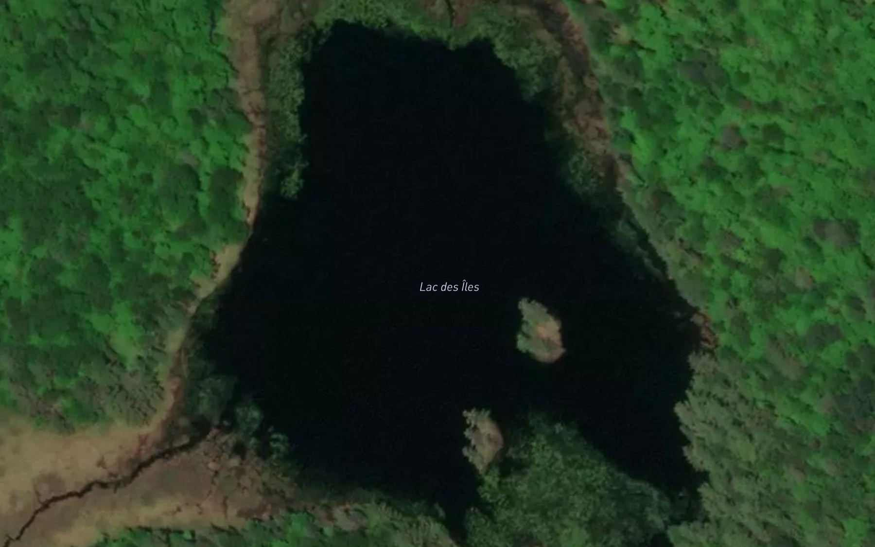 Satellite map of the Lac des Iles