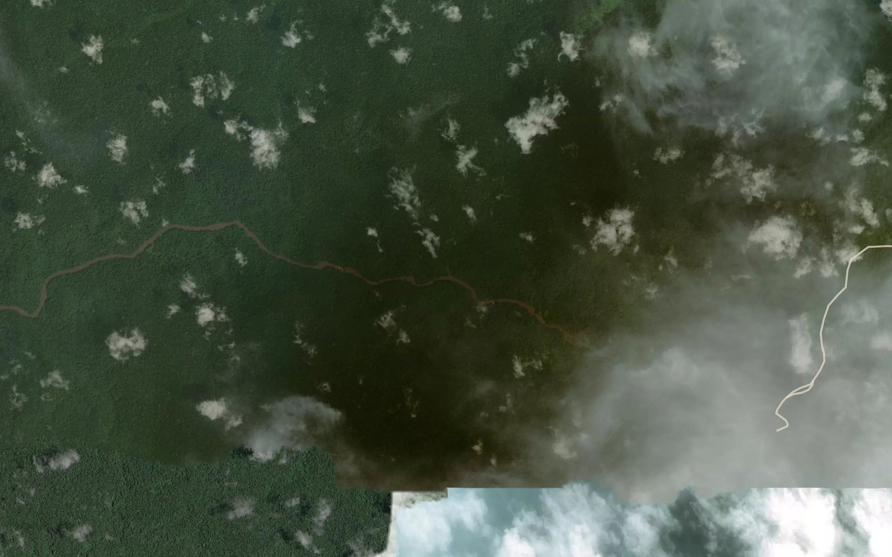Satellite map of the Louasa
