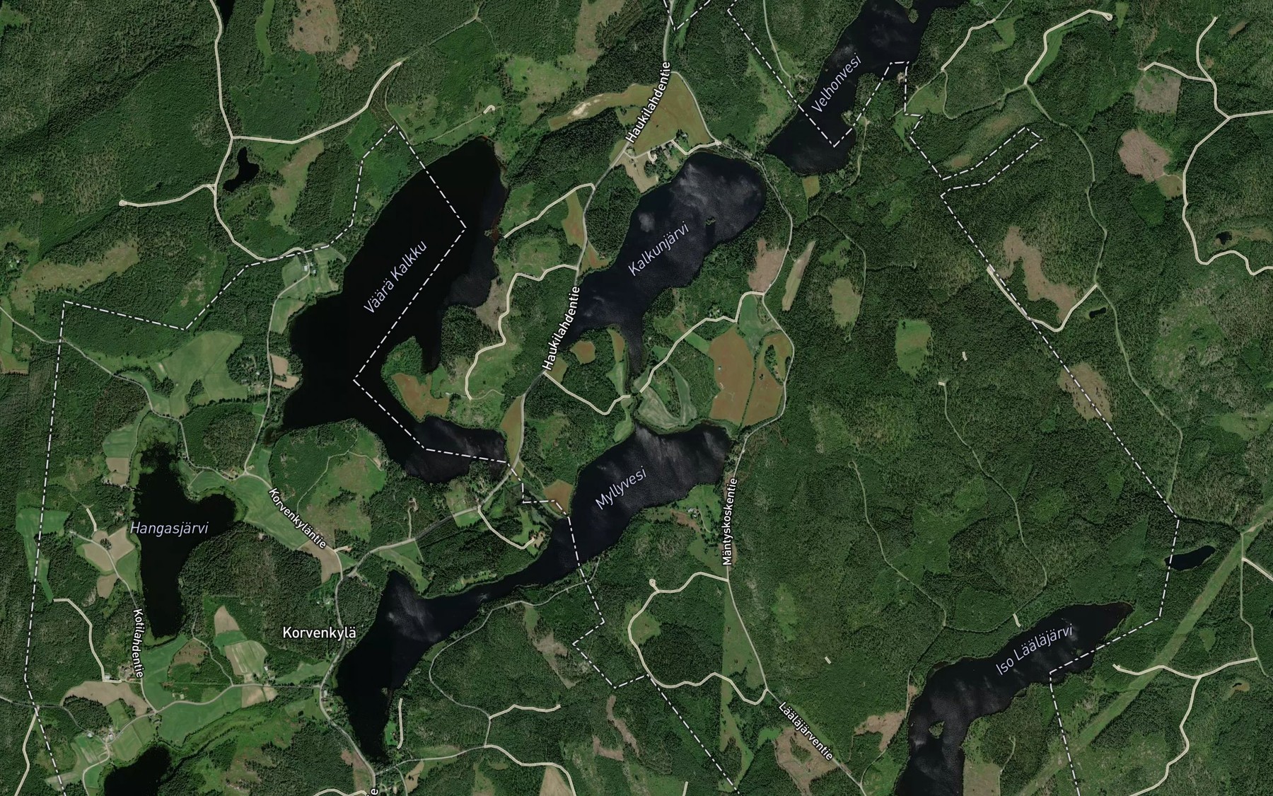 Satellite map of the Korentosalmi