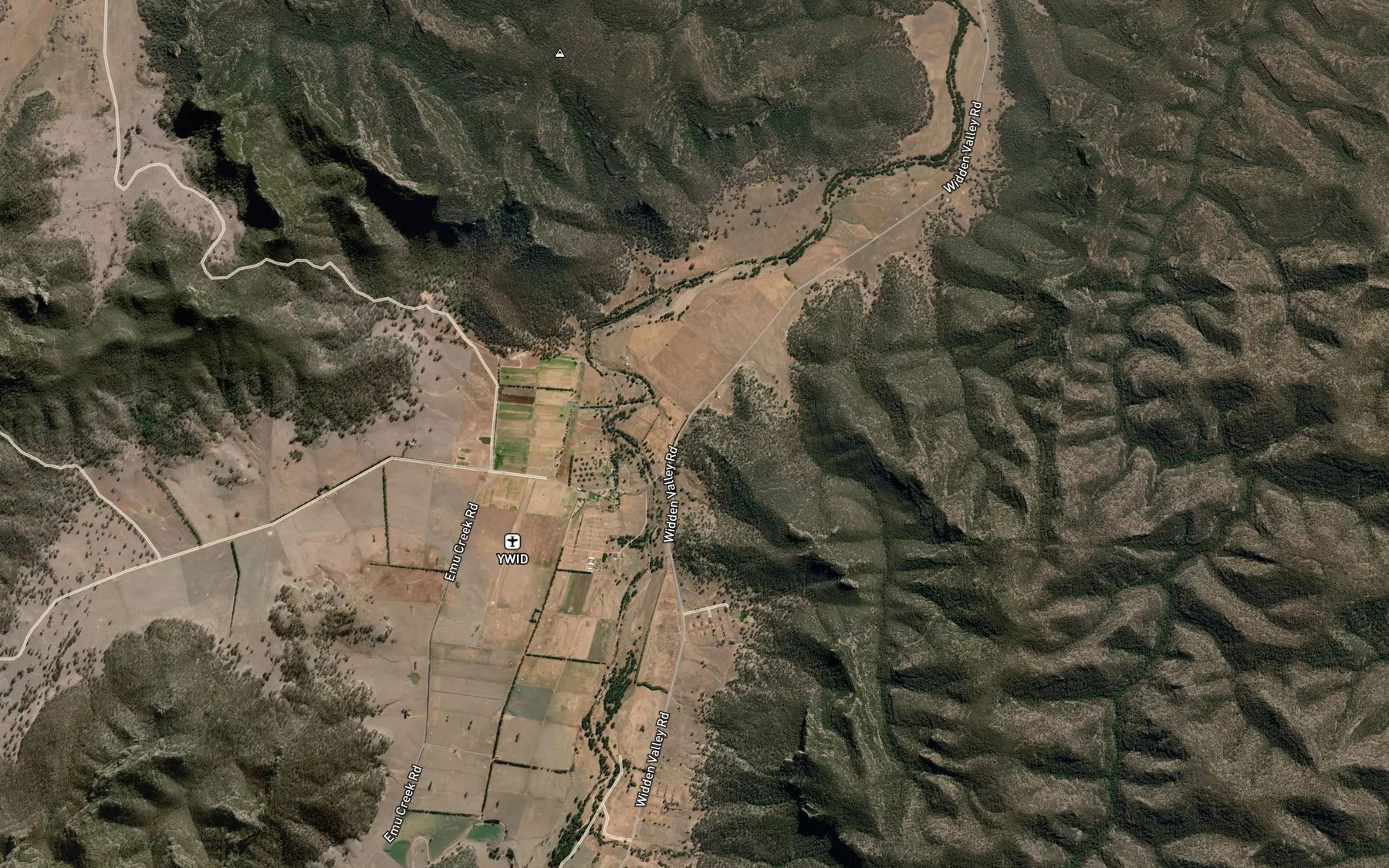 Satellite map of the Widdin Brook