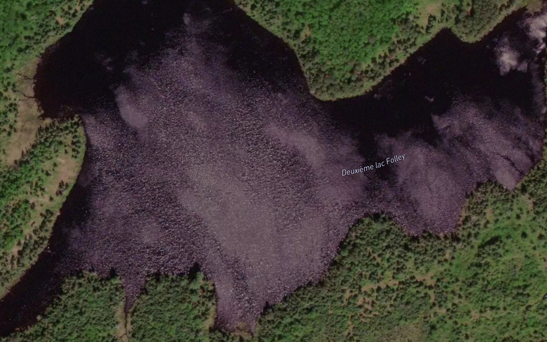 Satellite map of the Deuxieme lac Folley