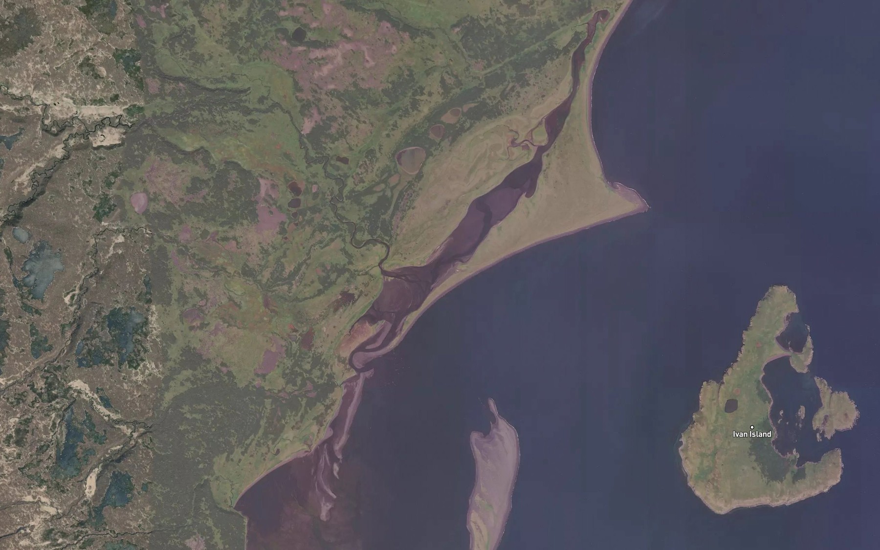 Satellite map of the Chinaman Lagoon