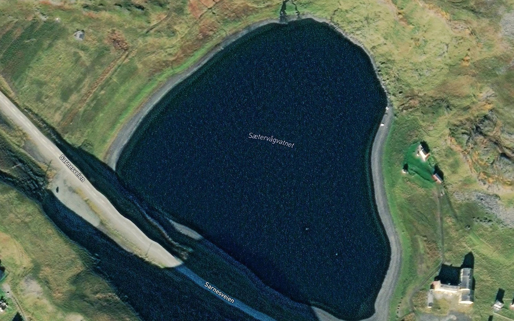 Satellite map of the Saetervagvatnet