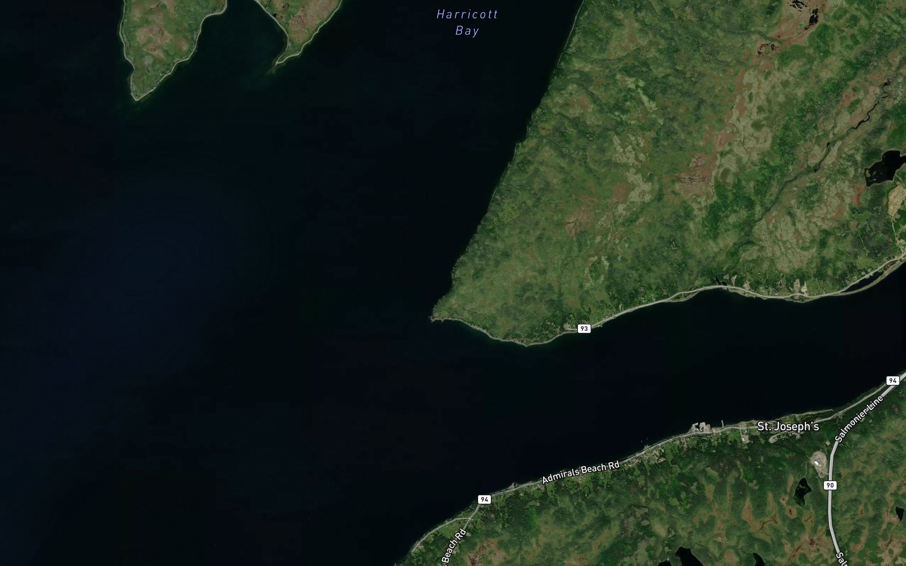 Satellite map of the Big Head Cove