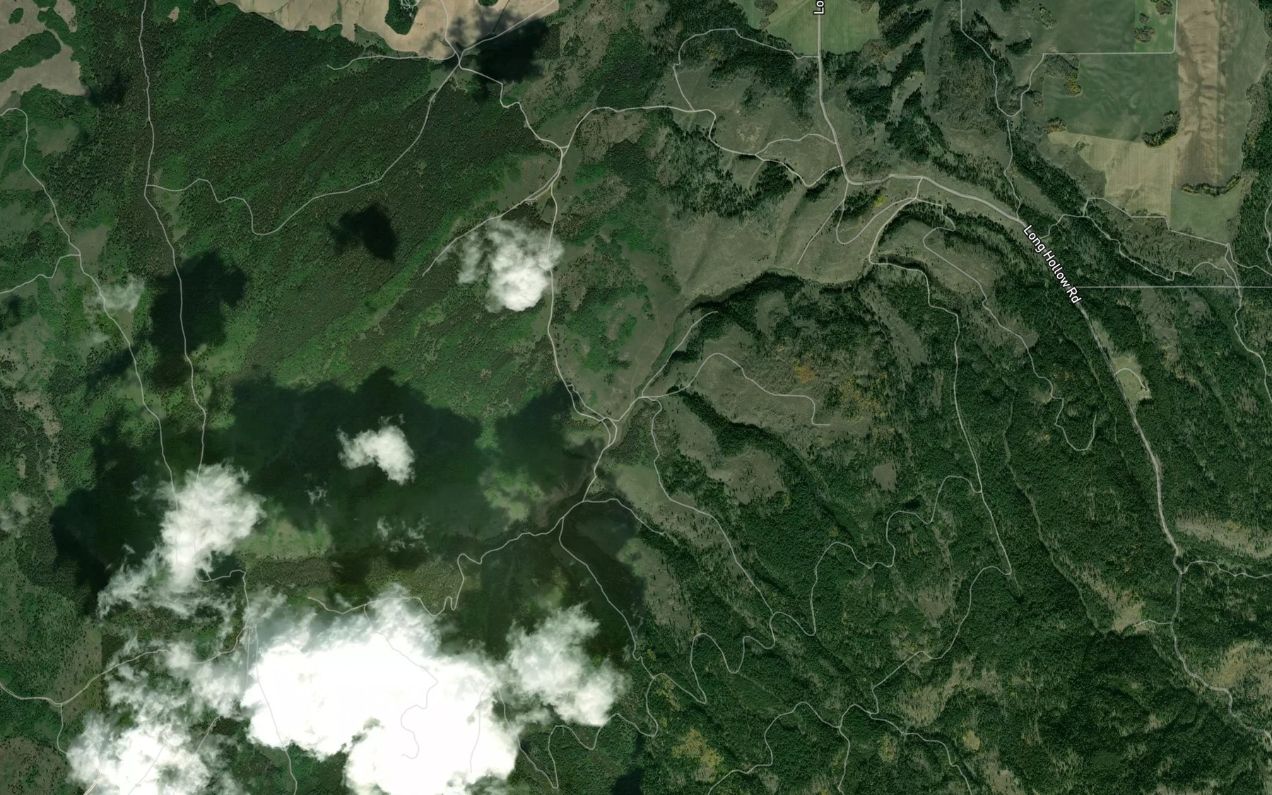 Satellite map of the Browning Creek