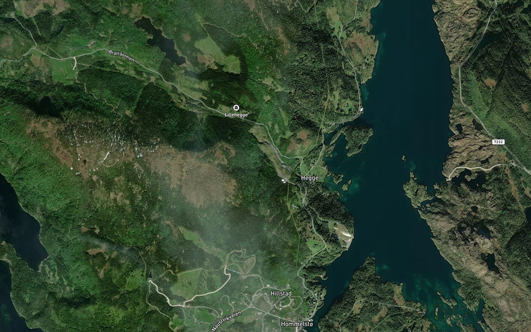 Satellite map of the Fjellbekken