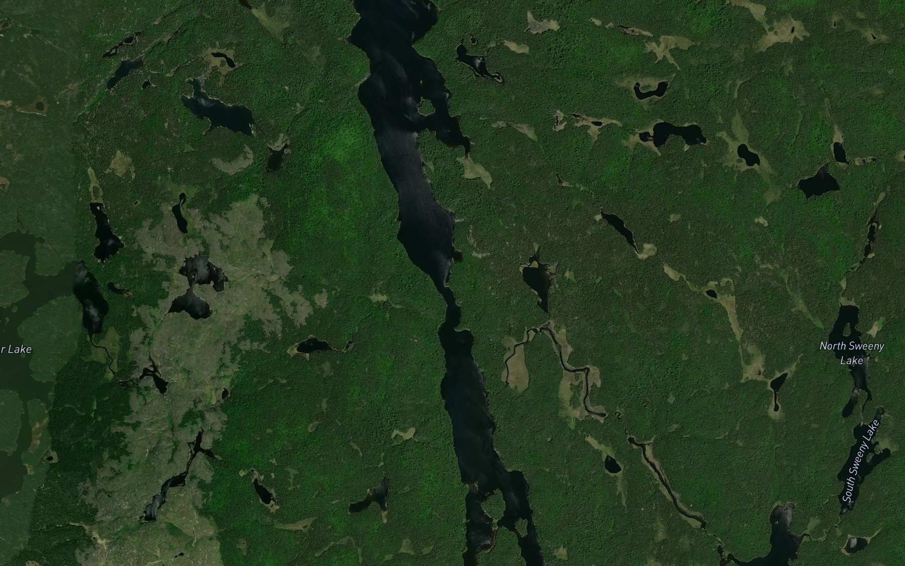 Satellite map of the Laforest Creek