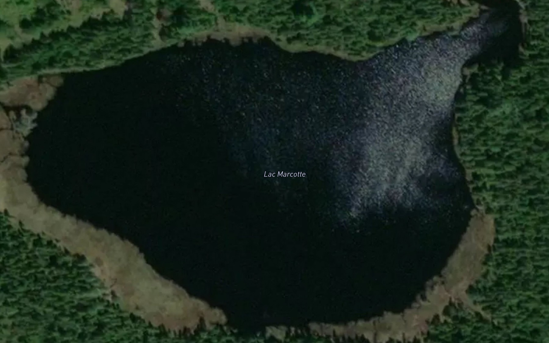 Satellite map of the Lac Marcotte