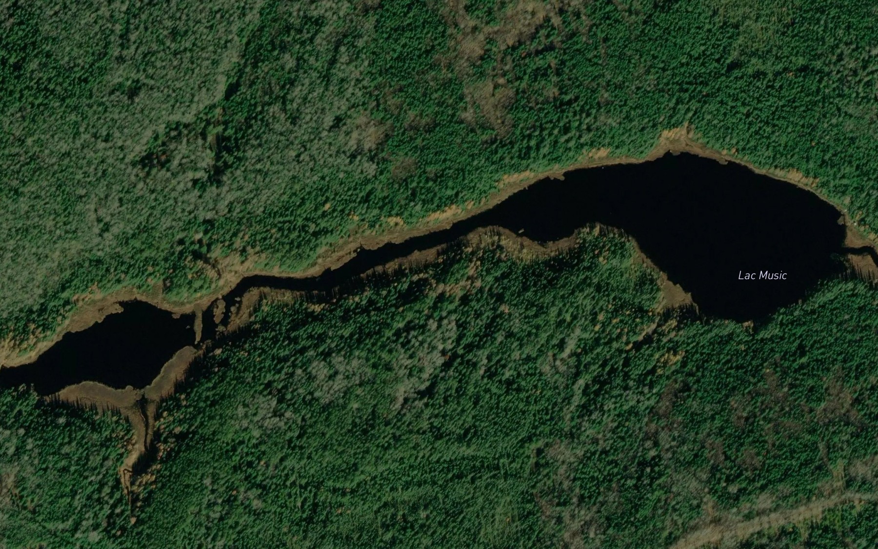 Satellite map of the Lac Music