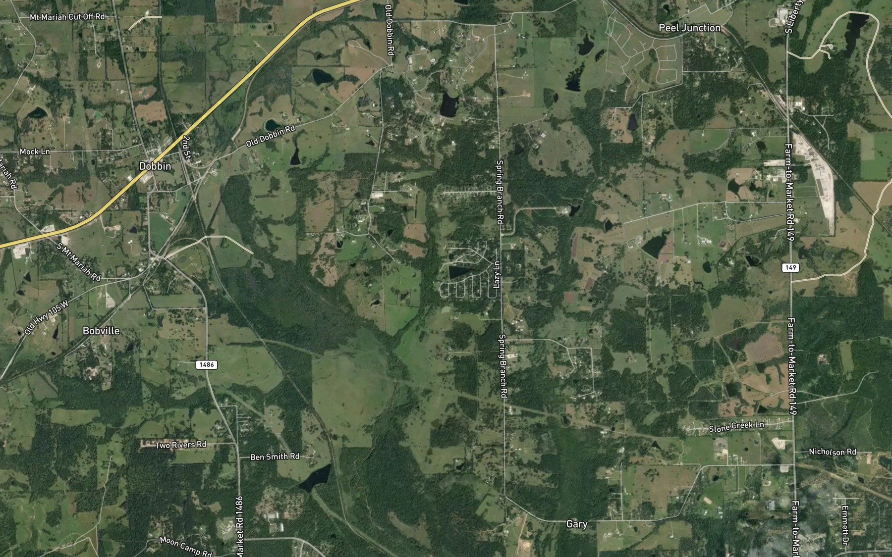 Satellite map of the Tri Lake Number 1