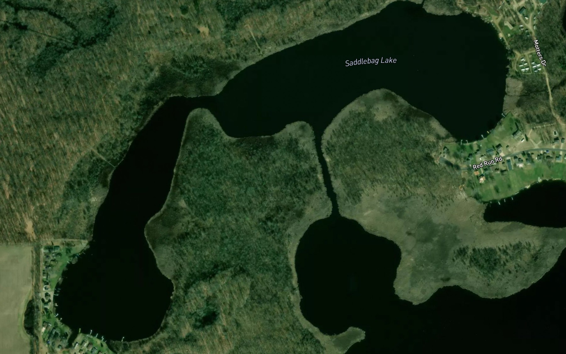 Satellite map of the Saddlebag Lake