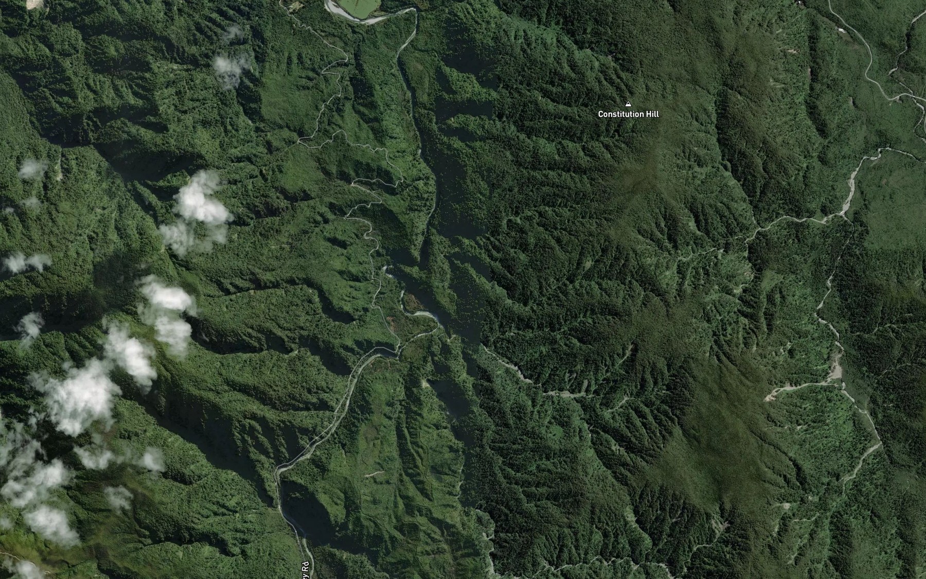 Satellite map of the Franklin Creek