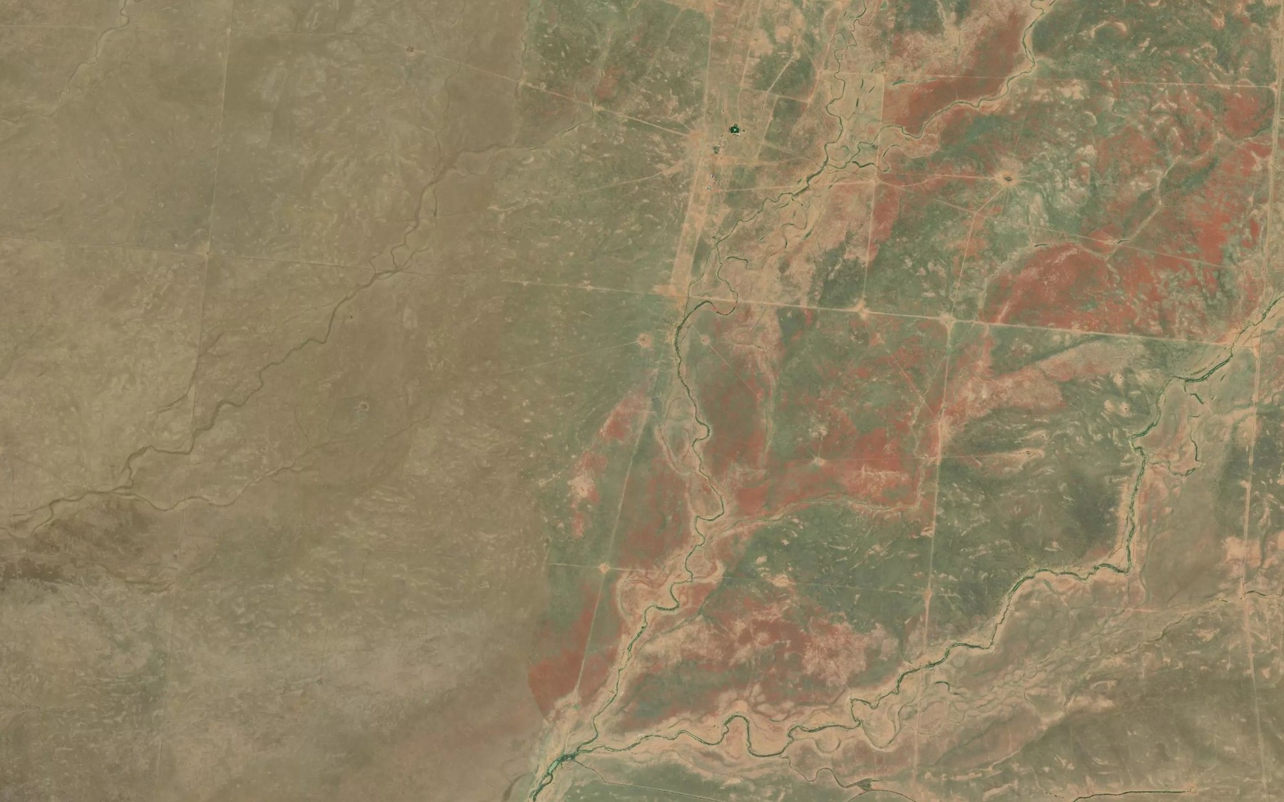 Satellite map of the Nell Creek