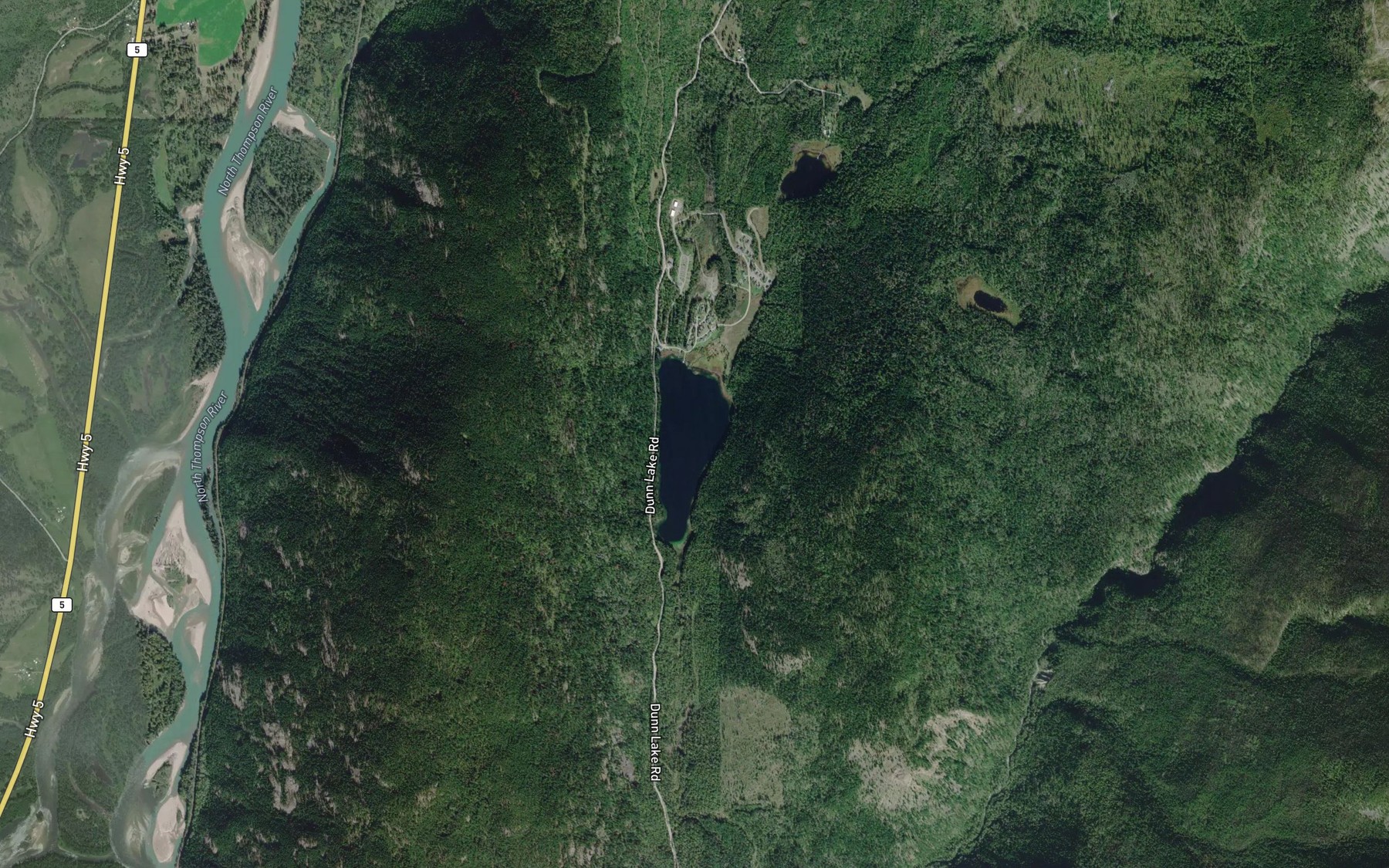 Satellite map of the Hallamore Lake