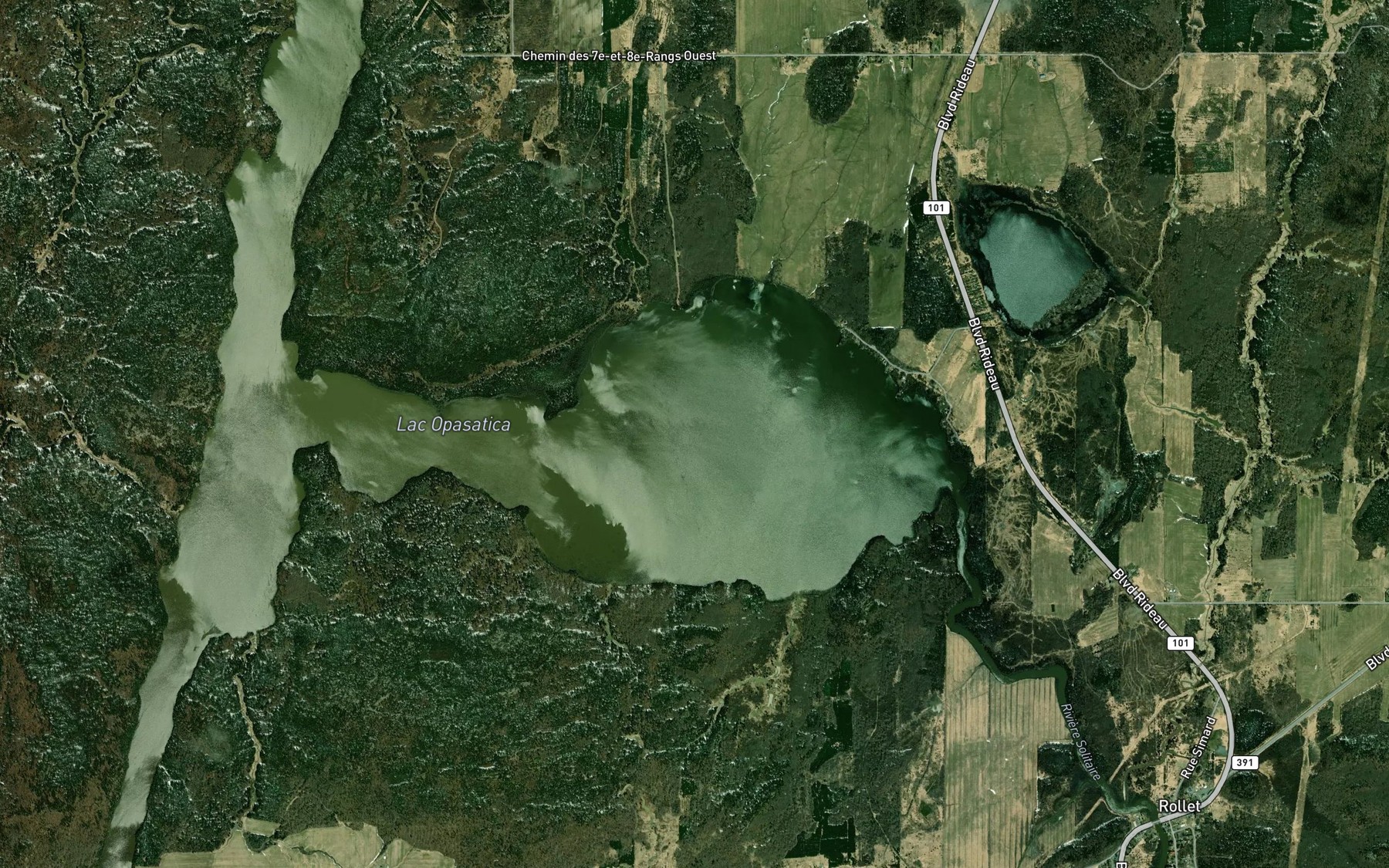 Satellite map of the Cours d'eau Levasseur