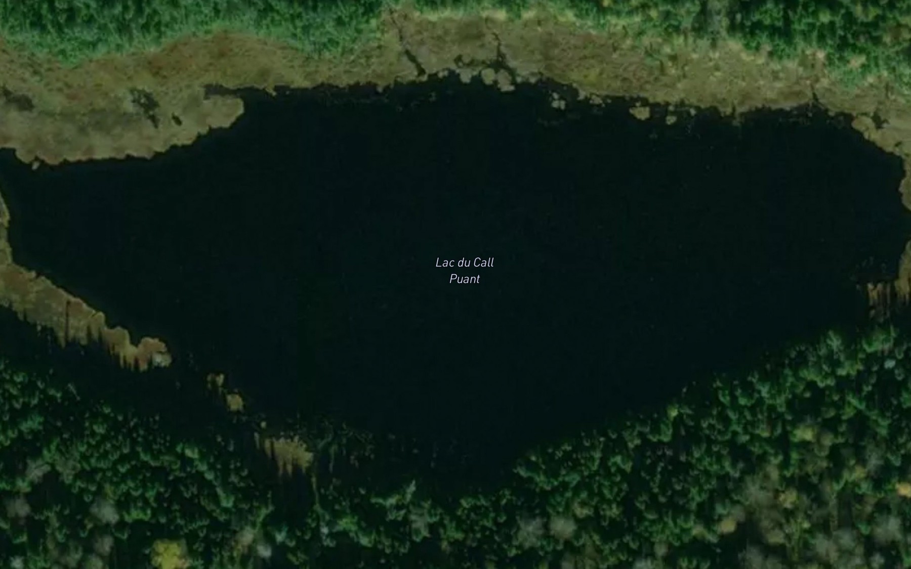 Satellite map of the Lac du Call Puant