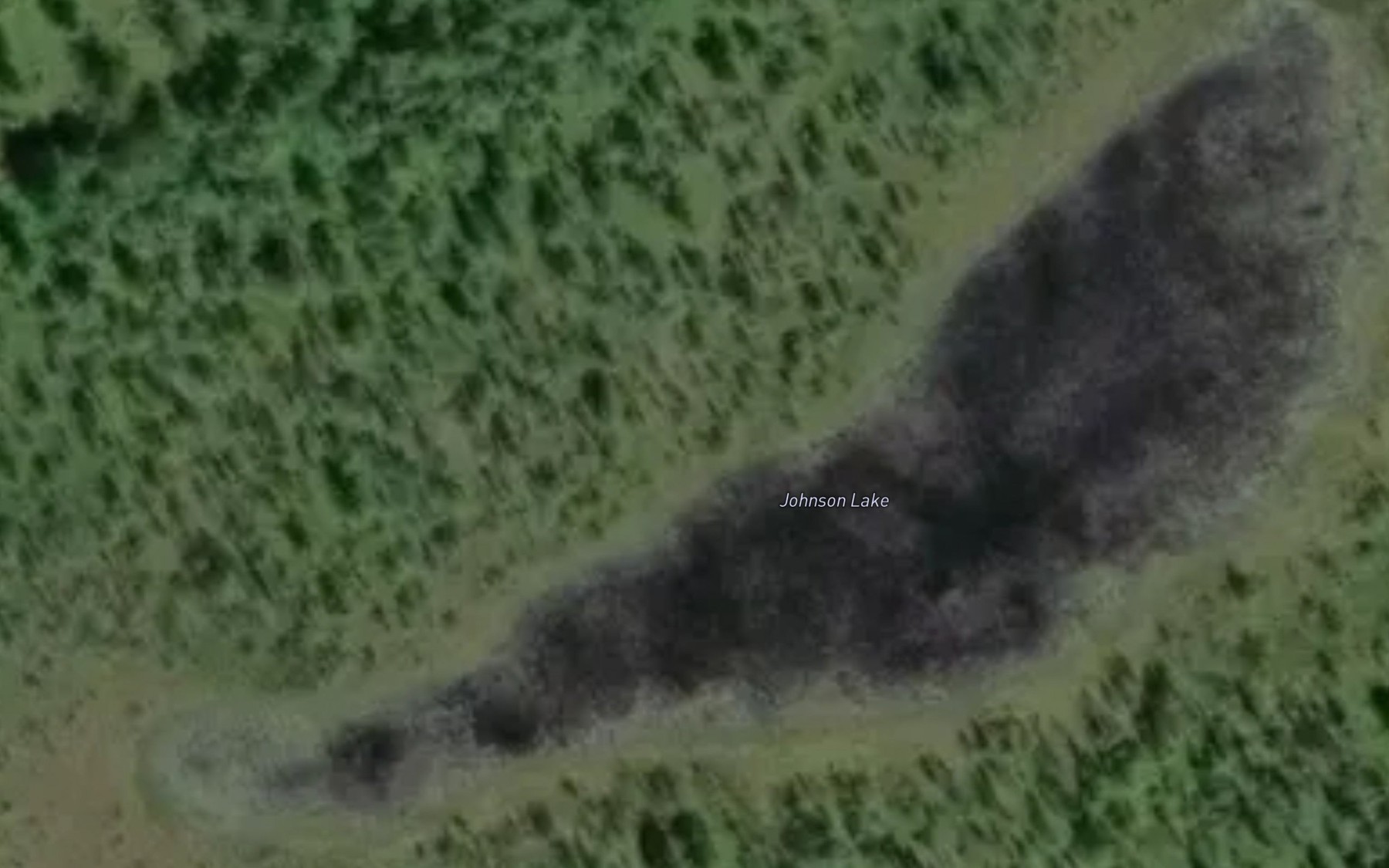 Satellite map of the Johnson Lake