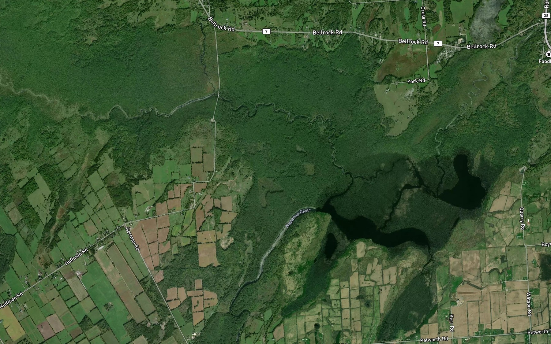 Satellite map of the Camerons Cut