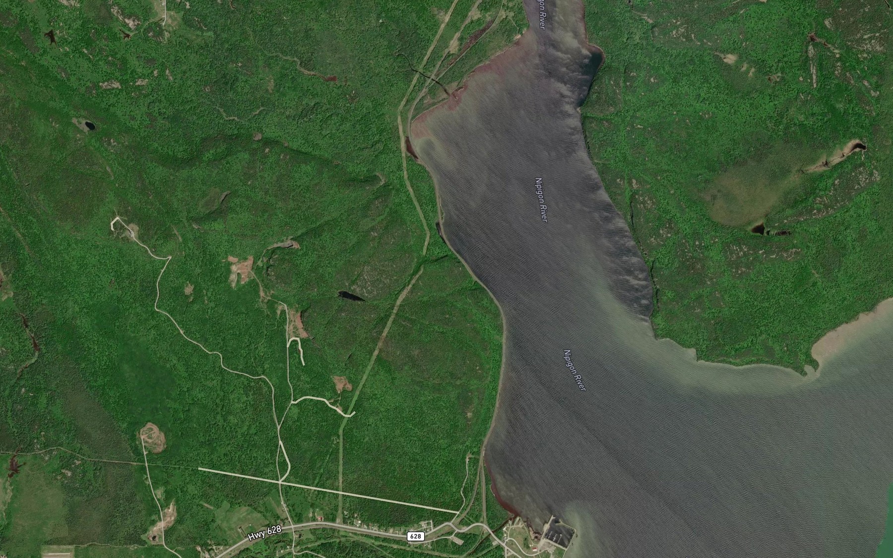 Satellite map of the Stillwater Bay