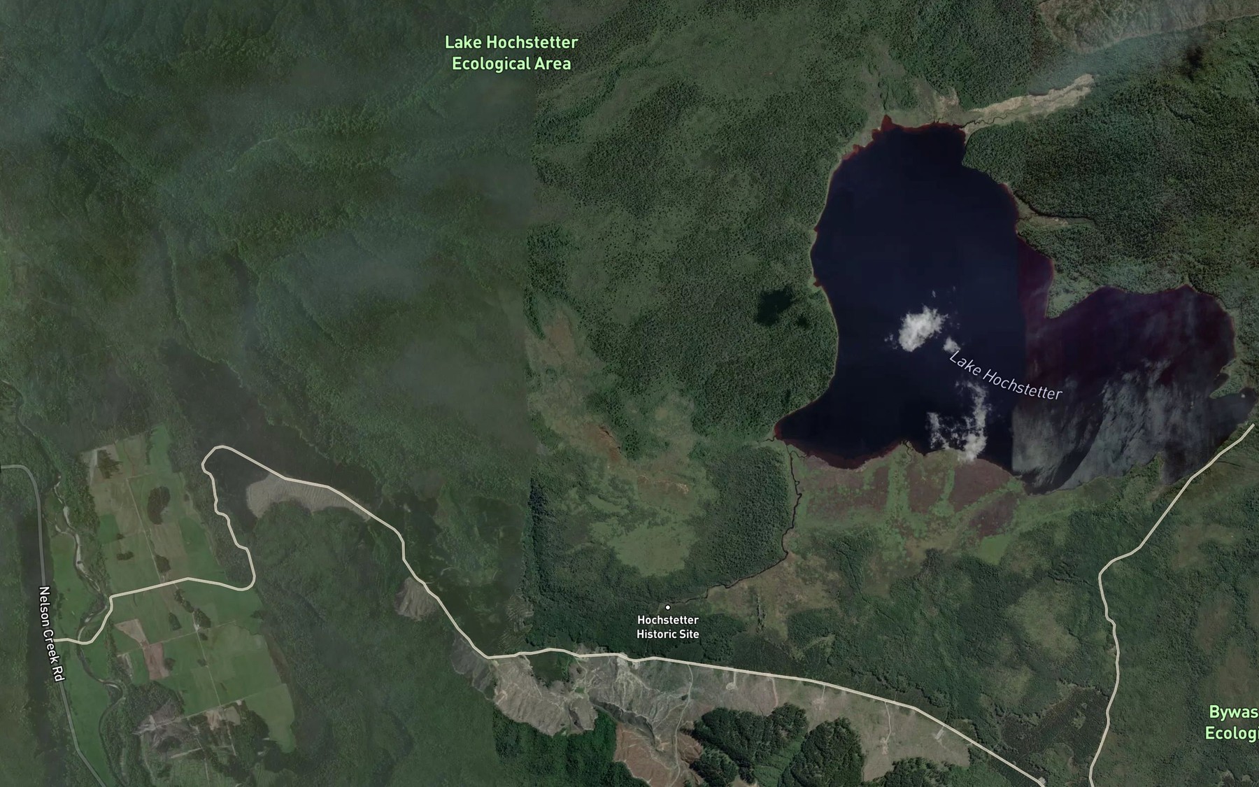 Satellite map of the Roches Creek