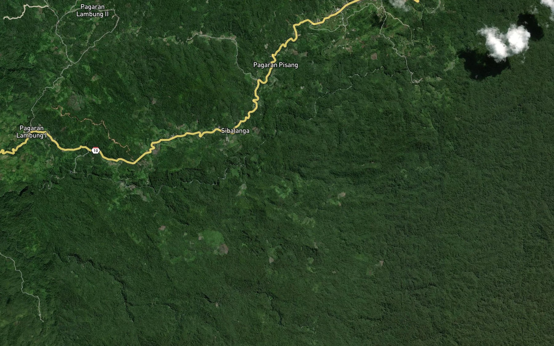 Satellite map of the Aek Rau