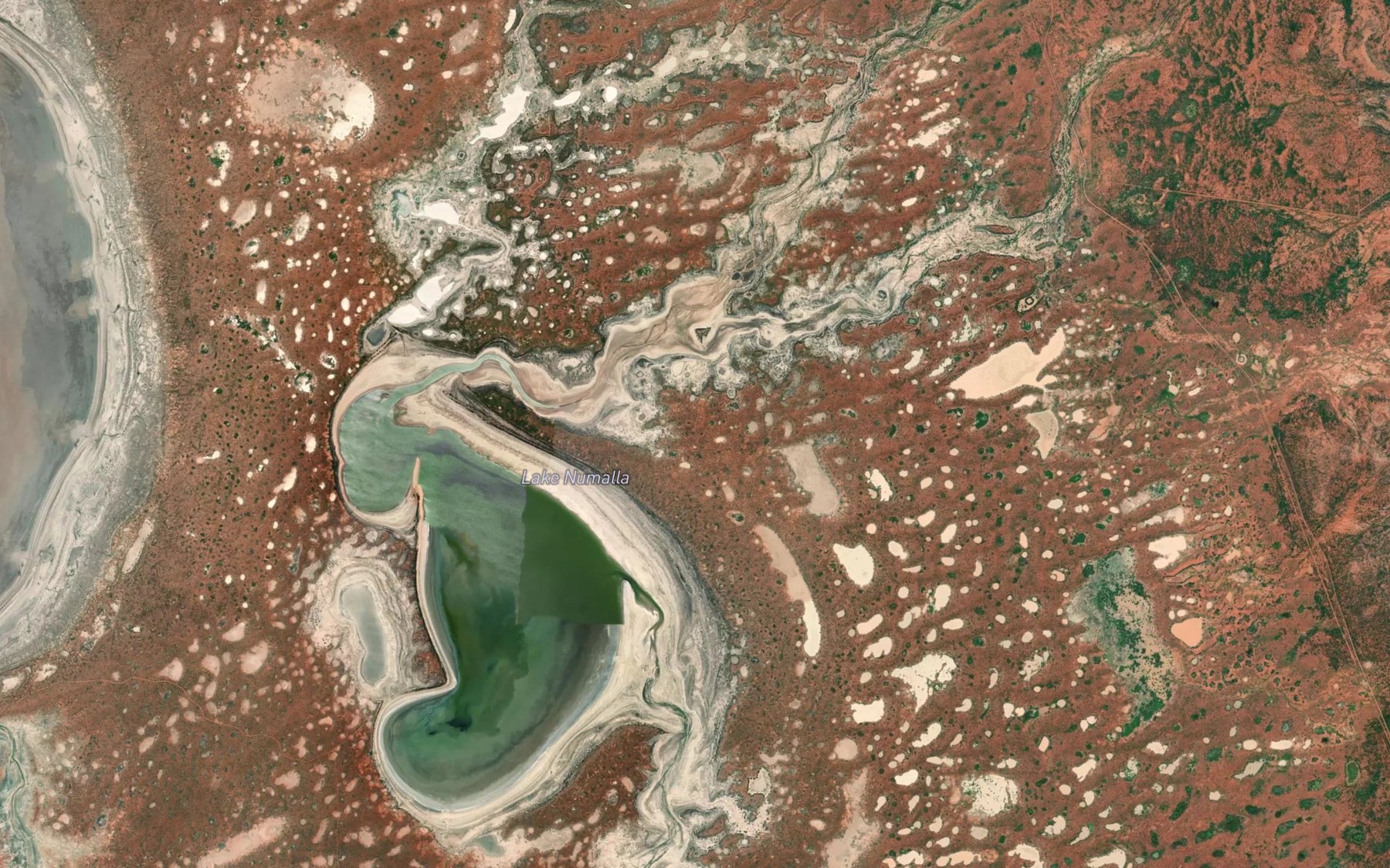 Satellite map of the Lake Numalla