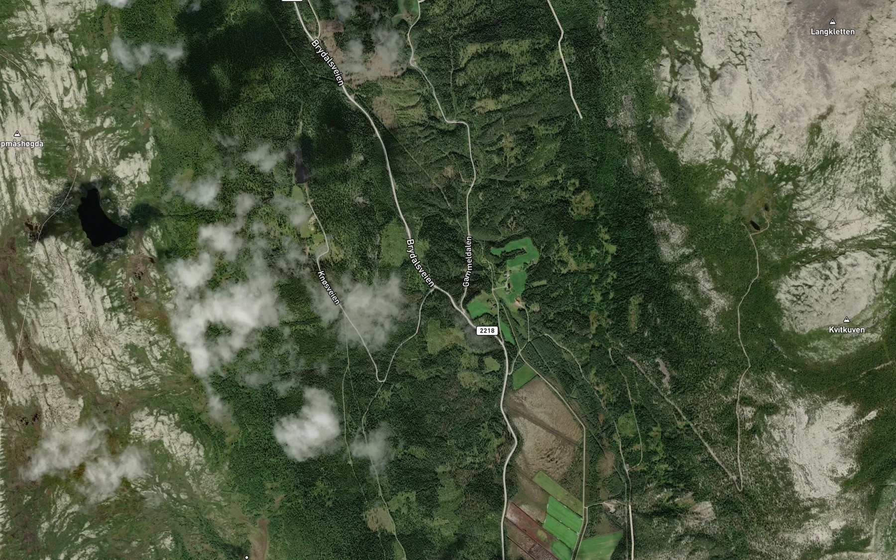 Satellite map of the Knausbekken