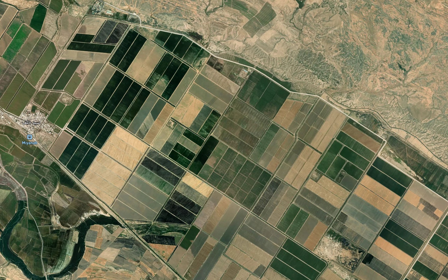 Satellite map of the Nahr-e Qumat