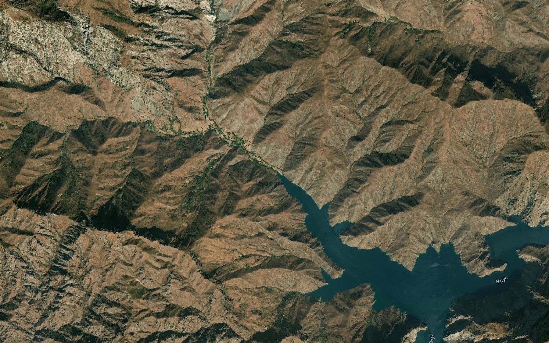 Satellite map of the Toktobeksay