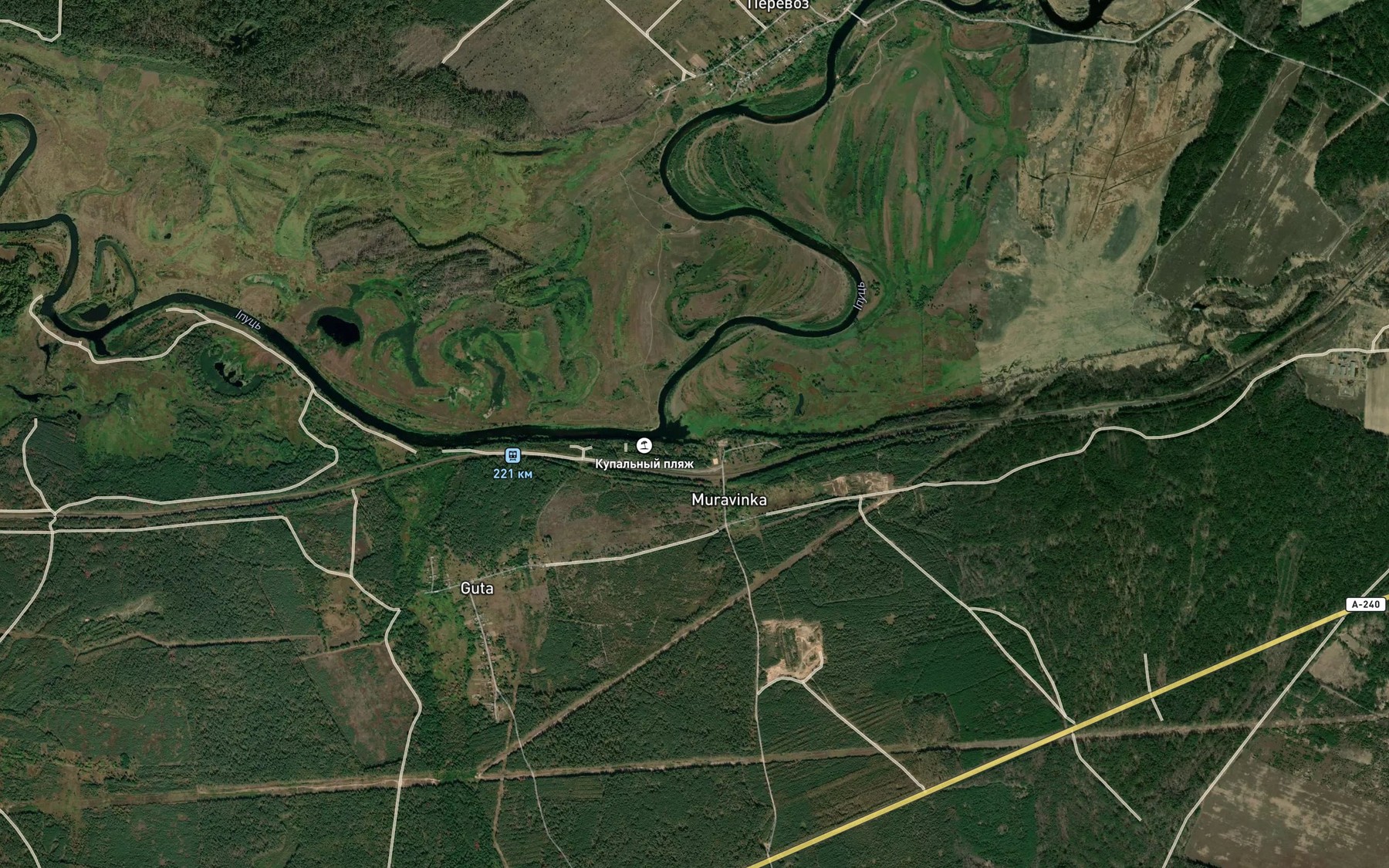 Satellite map of the Demenka
