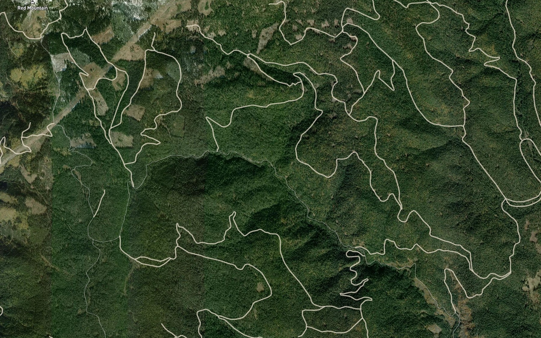 Satellite map of the North Fork Rock Creek
