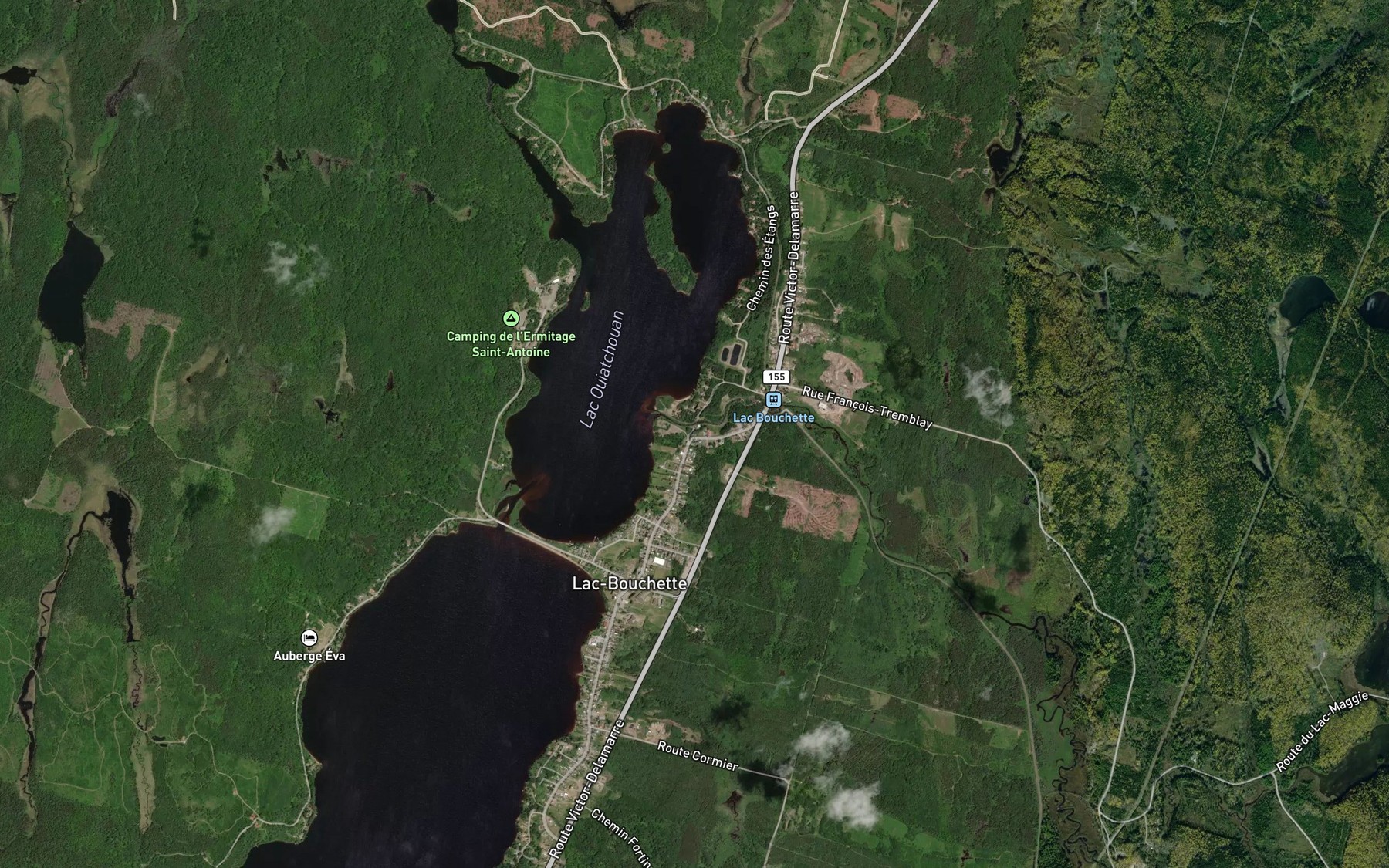 Satellite map of the Riviere Qui-Mene-du-Train