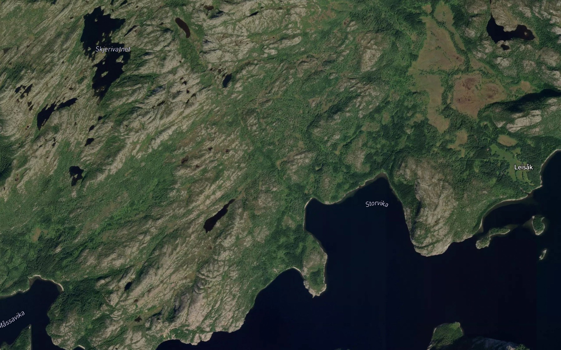 Satellite map of the Skruvvelvikbekken