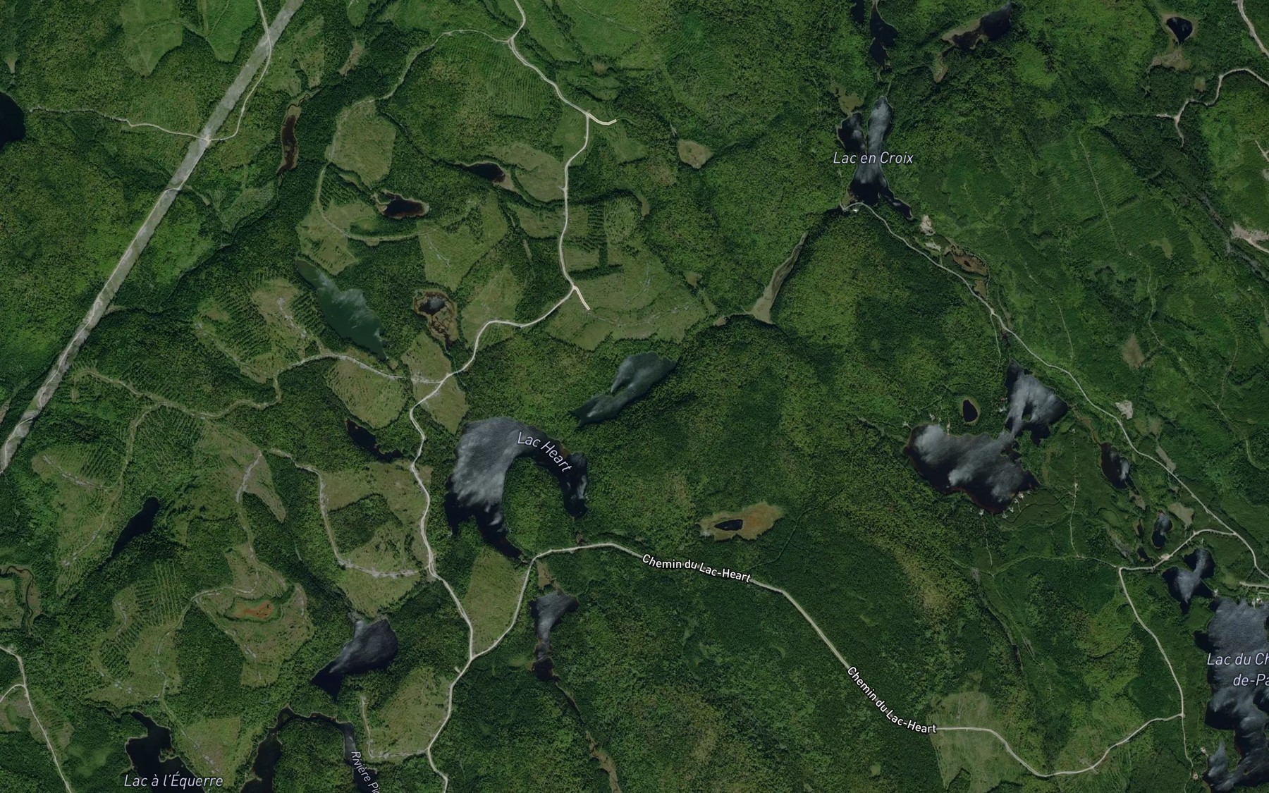 Satellite map of the Lac Lucille