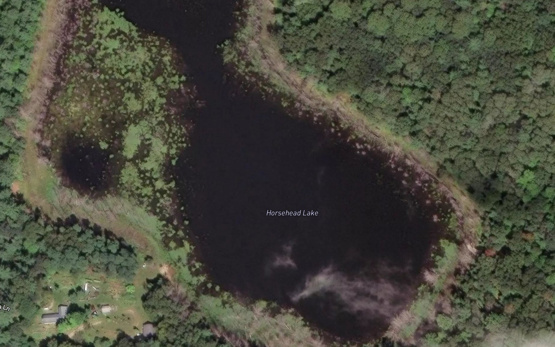 Satellite map of the Horsehead Lake