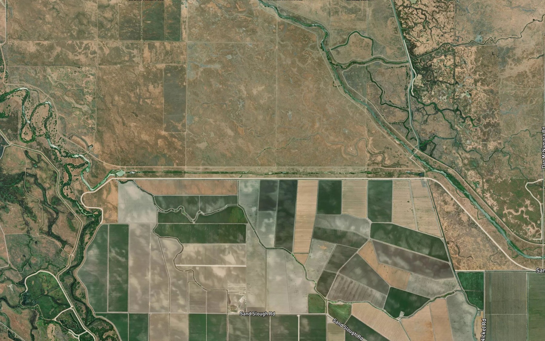 Satellite map of the Mariposa Bypass