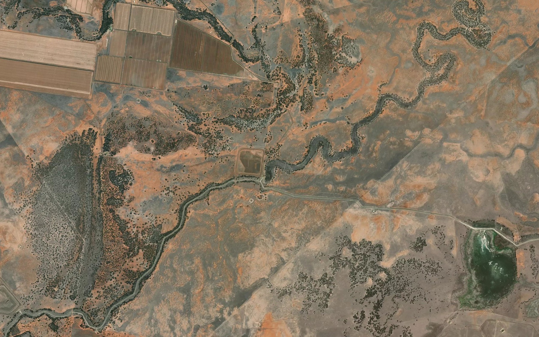 Satellite map of the Eurolie Creek
