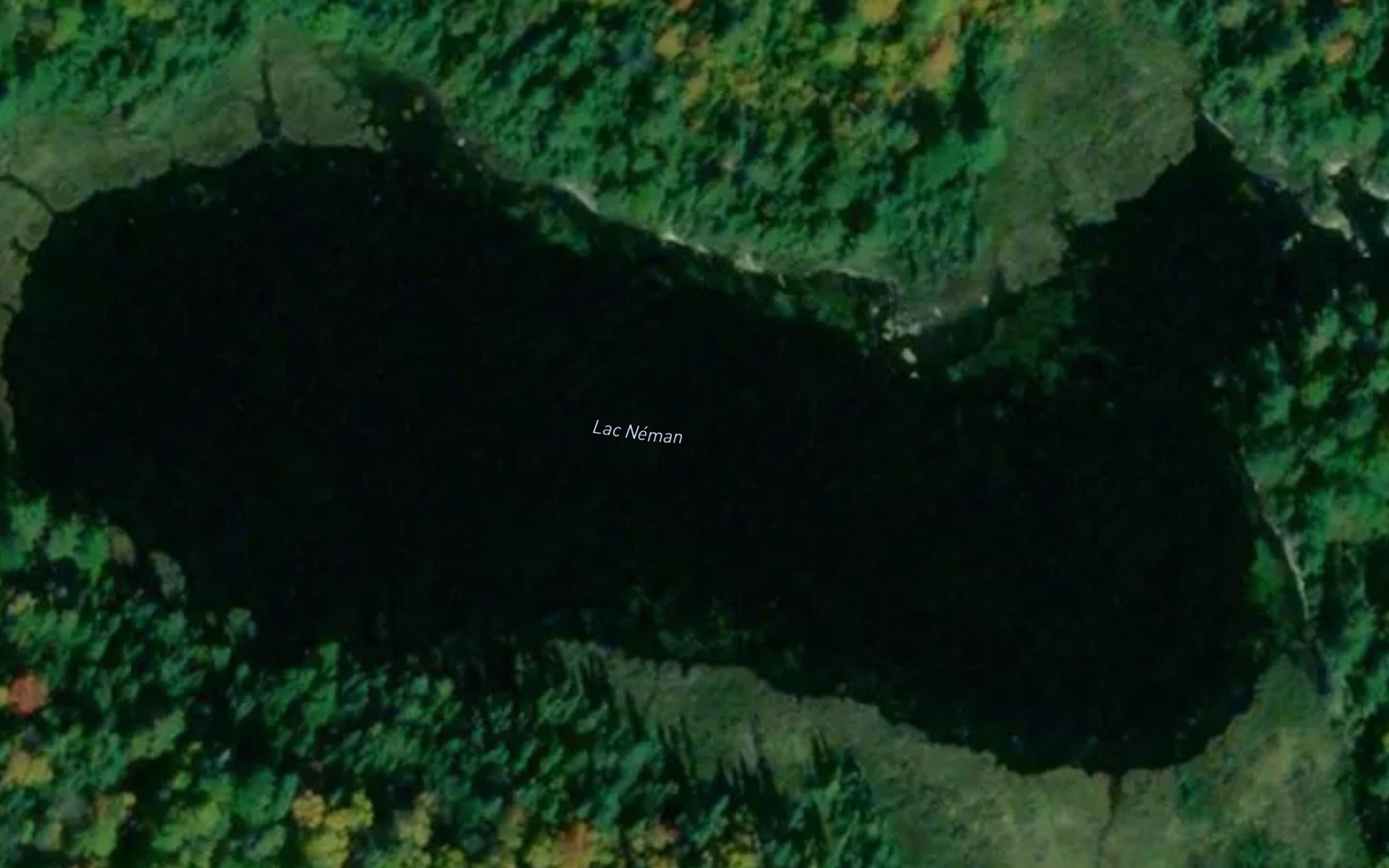 Satellite map of the Lac Neman
