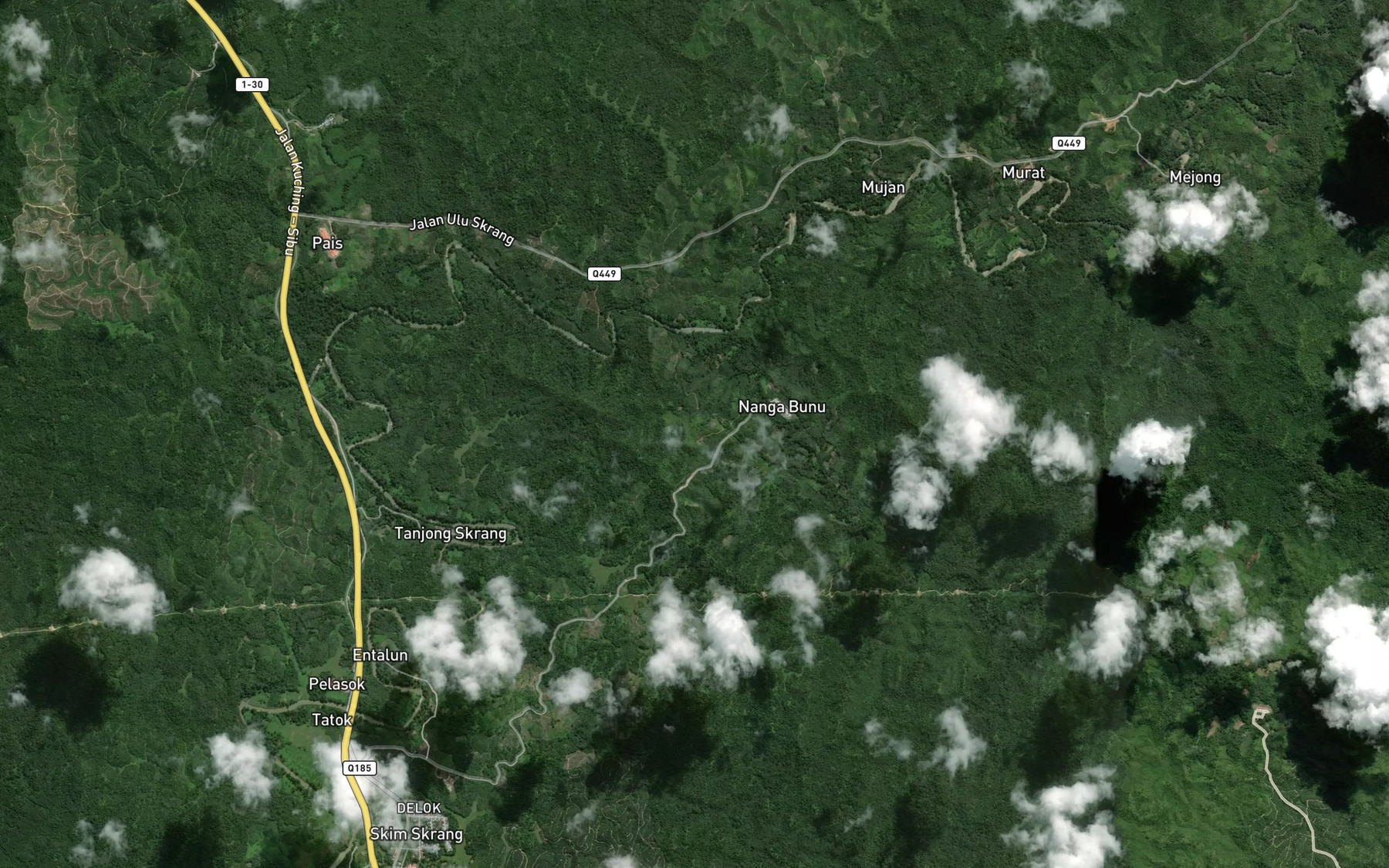 Satellite map of the Sungai Bungkang