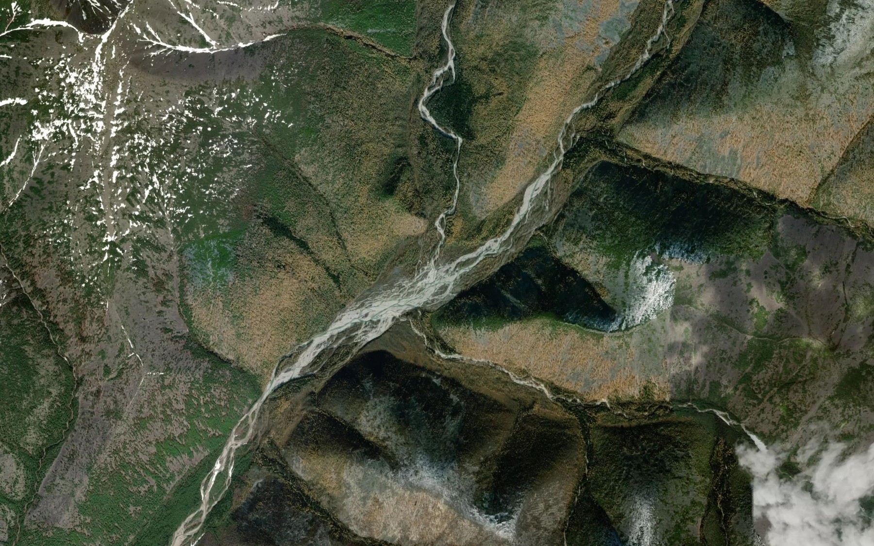 Satellite map of the Verkhnyaya Salga