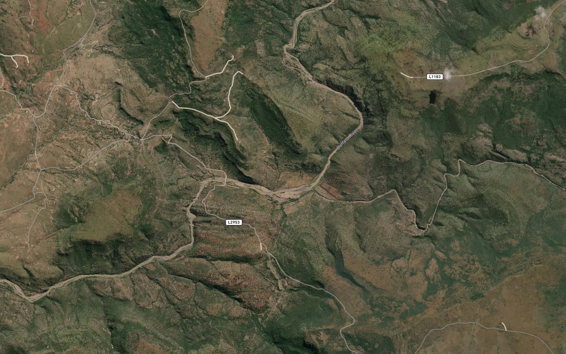 Satellite map of the Gubazi