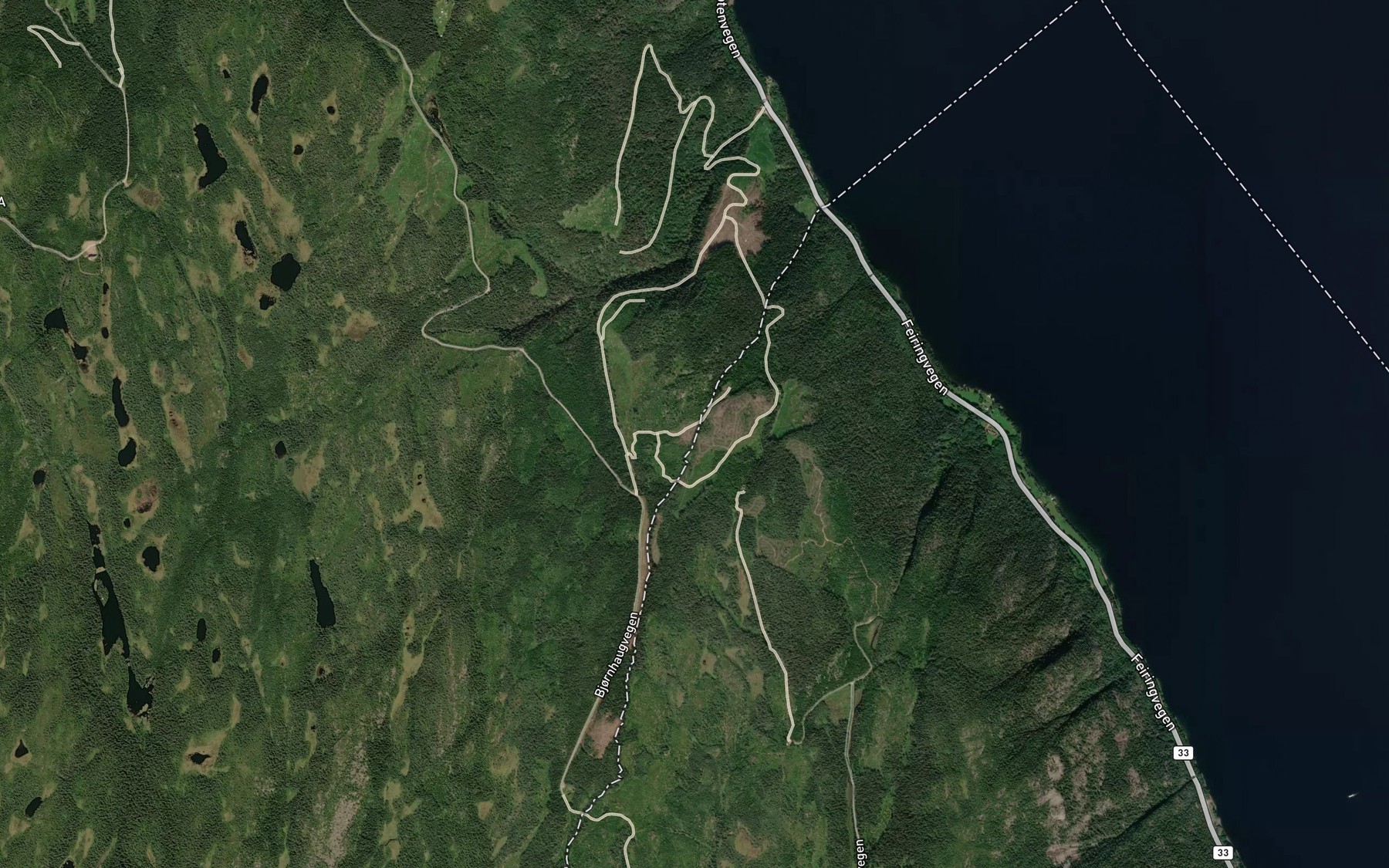 Satellite map of the Sikkelibekken