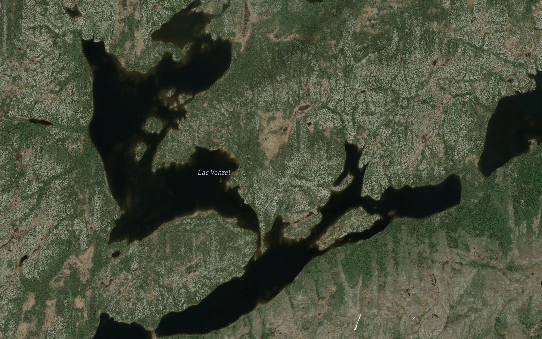 Satellite map of the Lac Venzel