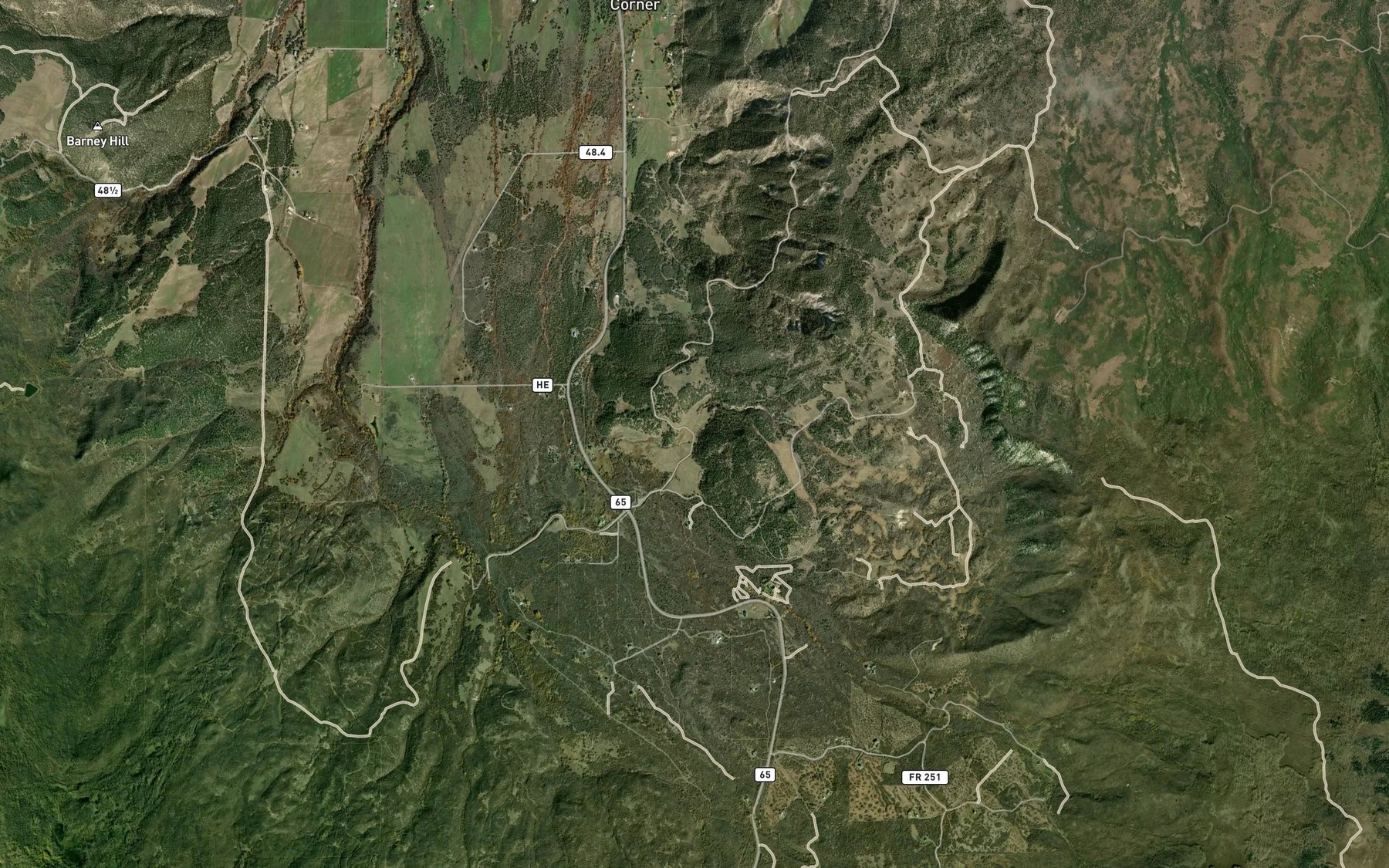 Satellite map of the South Side Canal