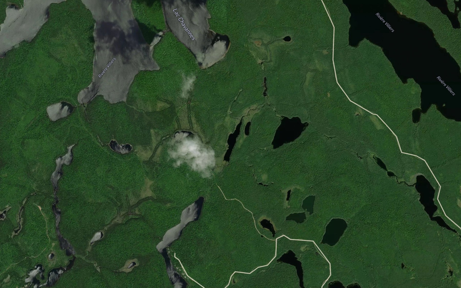 Satellite map of the Lac Kamackociwakamak
