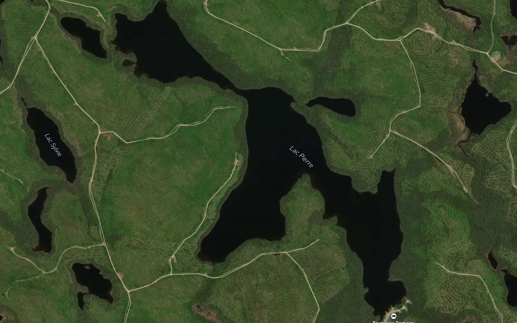 Satellite map of the Lac Pierre