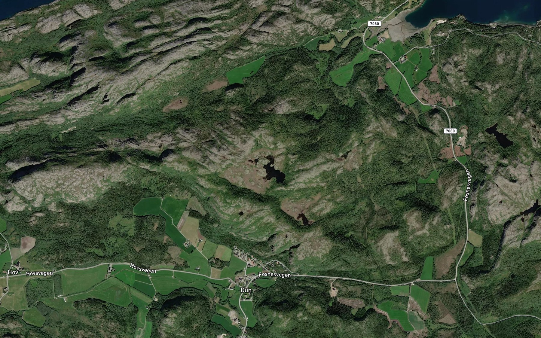 Satellite map of the Fosnesvatnet